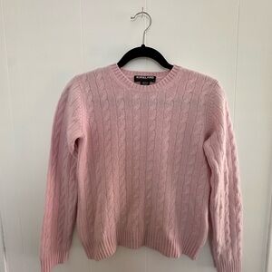 Kirkland Signature Cashmere Pink Cable Knit Sweater
